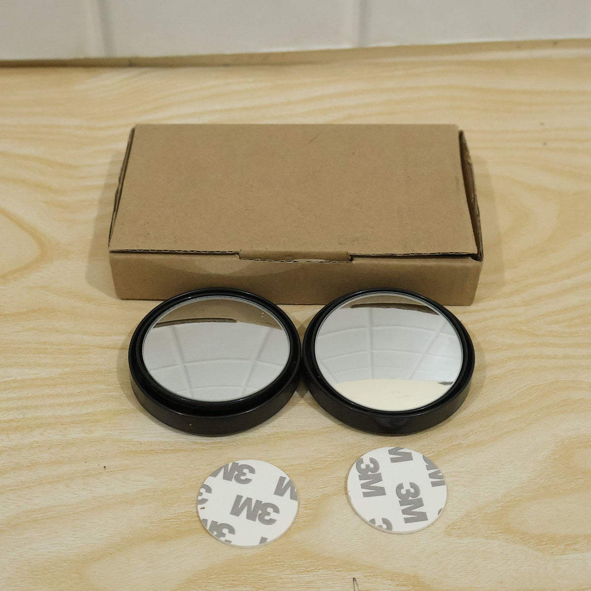 Round Blind Spot Mirror Wide Angle Rear View For Car 360 Degree (2 Pc Set)