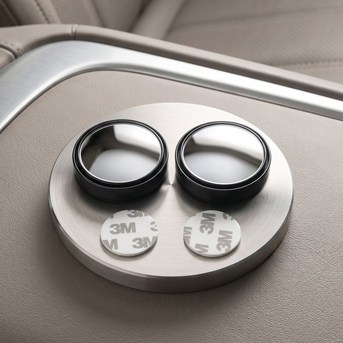 Round Blind Spot Mirror Wide Angle Rear View For Car 360 Degree (2 Pc Set)